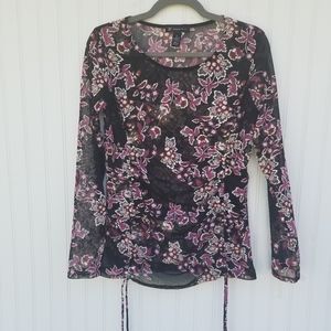 International Concepts Small Sheer black blouse